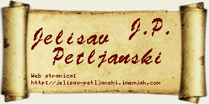 Jelisav Petljanski vizit kartica